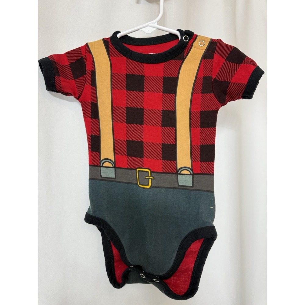 Lazy One Baby Bodysuit Alaska Lumberjack           ‎      12 Months    E29